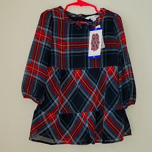 Draper James Toddler Girls Dress, 2T, Plaid, NWT